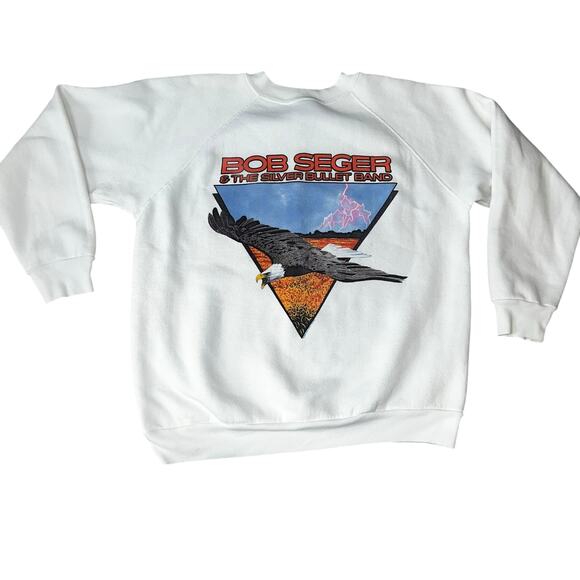 Vintage 80's Bob Seger & The Silver Bullet Band Sweatshirt Eagle adult Sz large - Picture 1 of 11